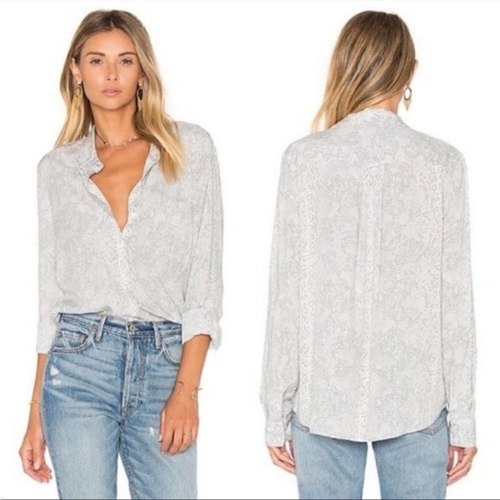 Soft Joie Anabella Snake Print 100% Rayon Blouse